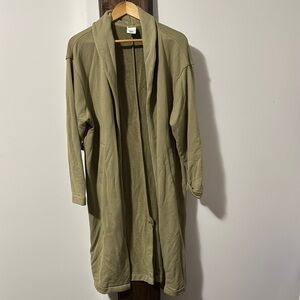 Nike Olive Green Long Open Cardigan